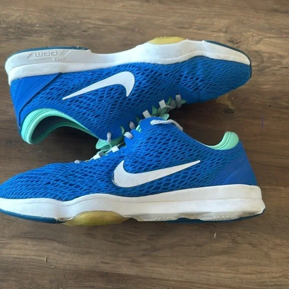 NIKE Training Zoom Fit Soar Blue | Women’s 8 | Vented Mesh Flex Fit - Picture 3 of 8